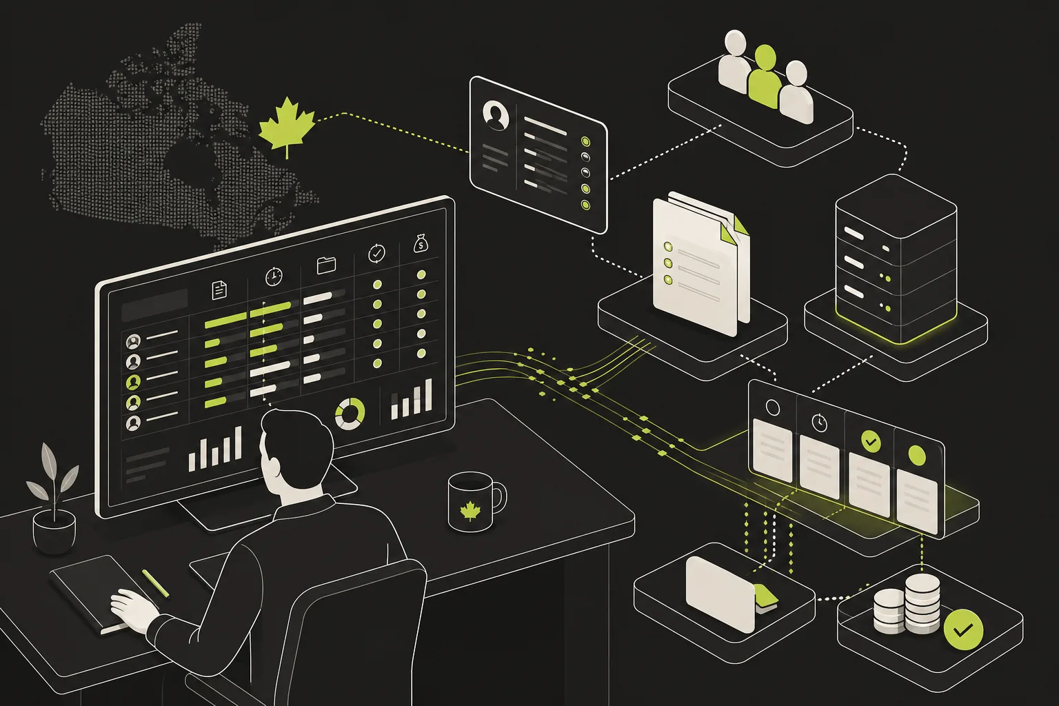 A Canadian lender's broker scorecard links partner submissions to file completeness, turnaround, decisions, and funding outcomes.